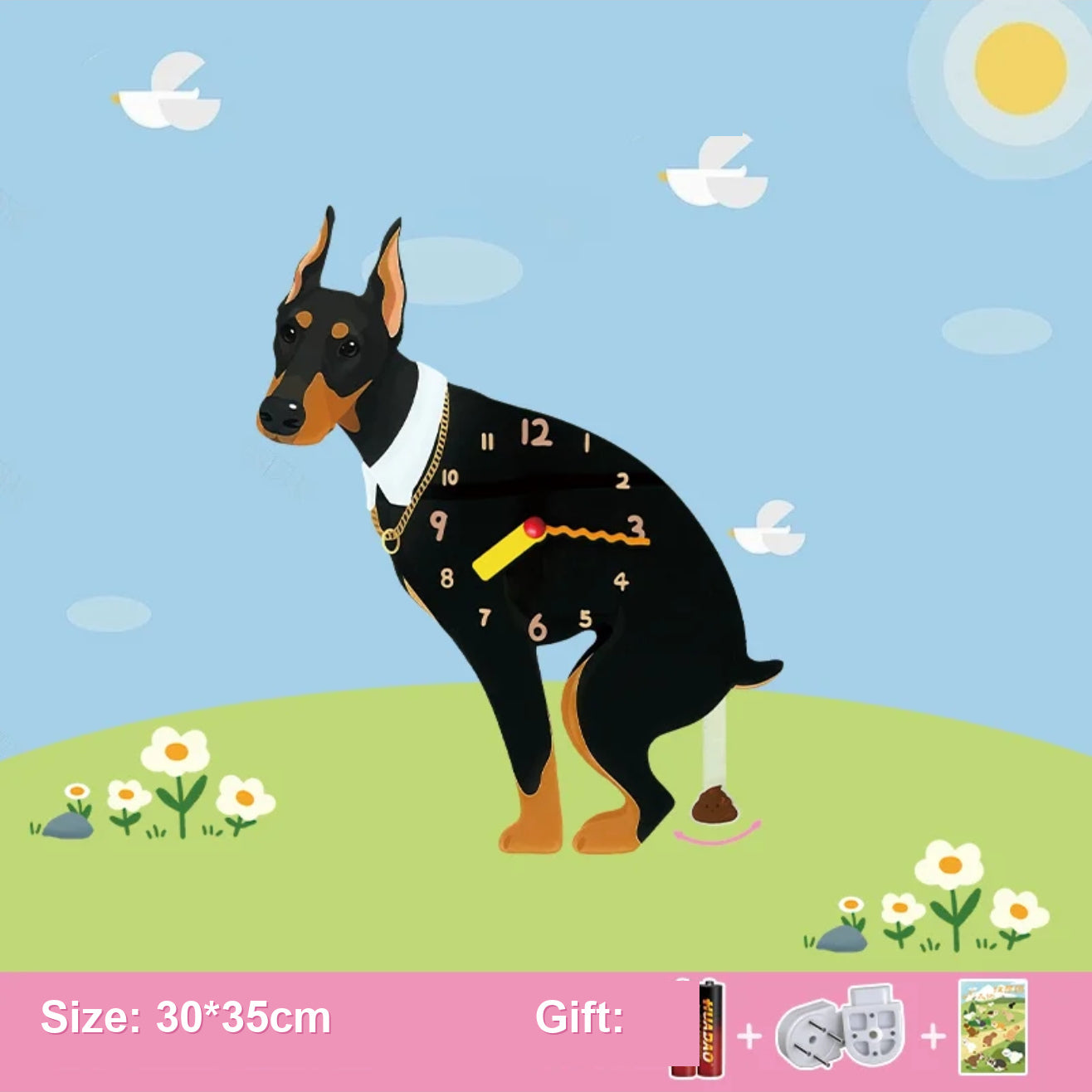 Personalized Pet Portrait Wall Clock