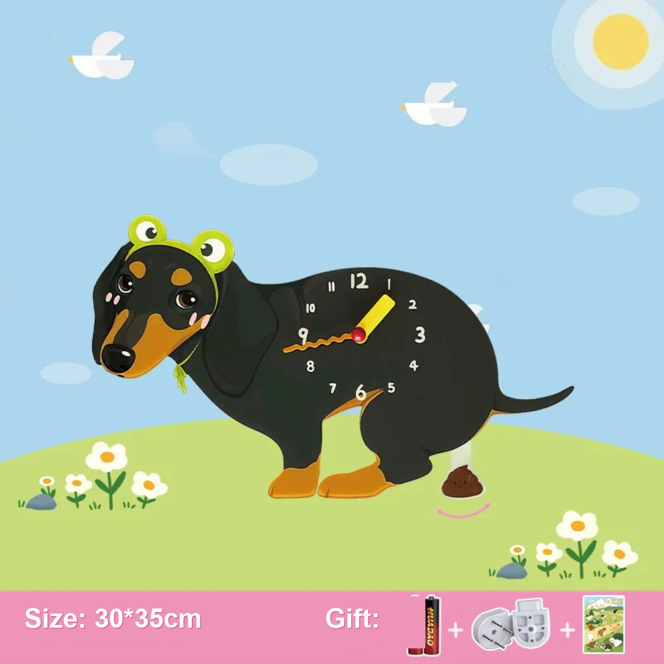 Personalized Pet Portrait Wall Clock
