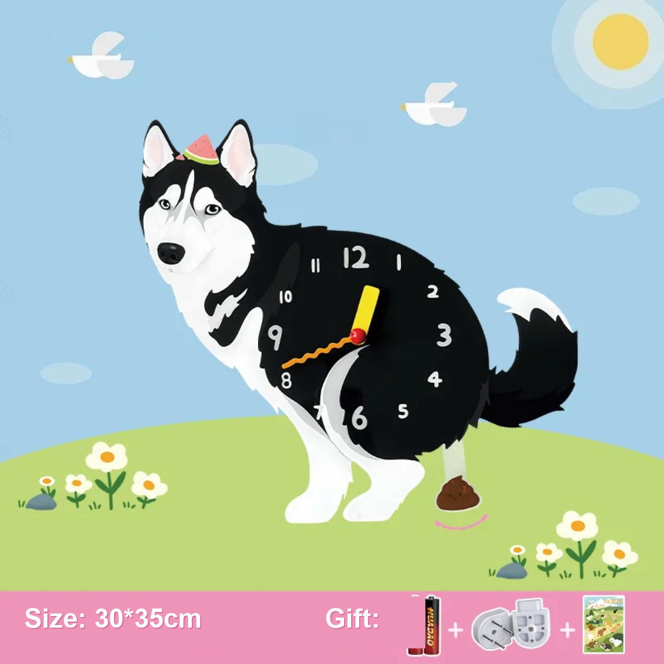 Personalized Pet Portrait Wall Clock