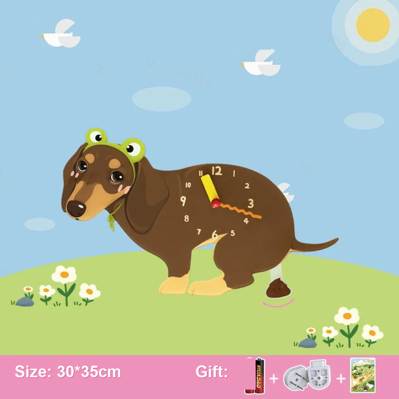 Personalized Pet Portrait Wall Clock