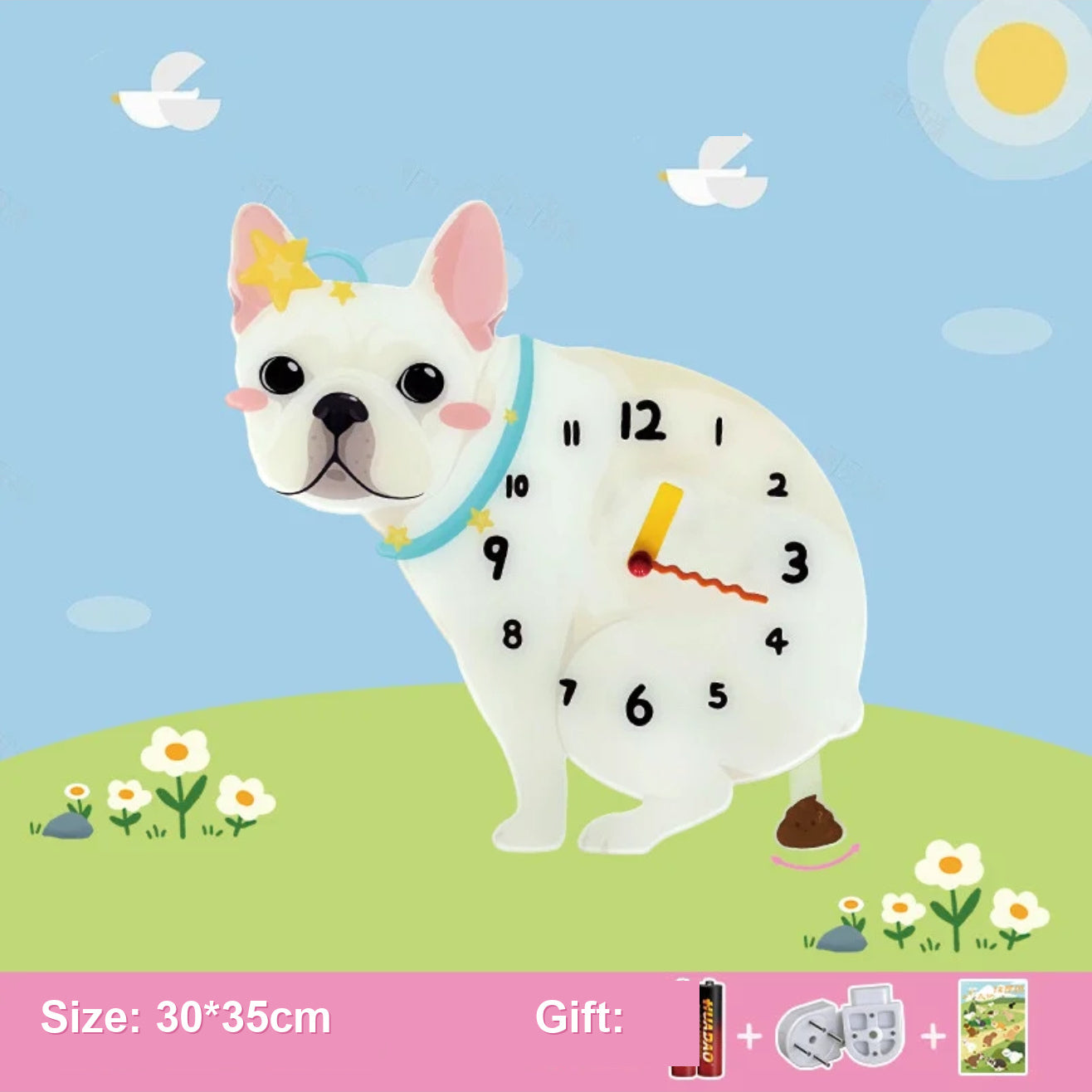 Personalized Pet Portrait Wall Clock