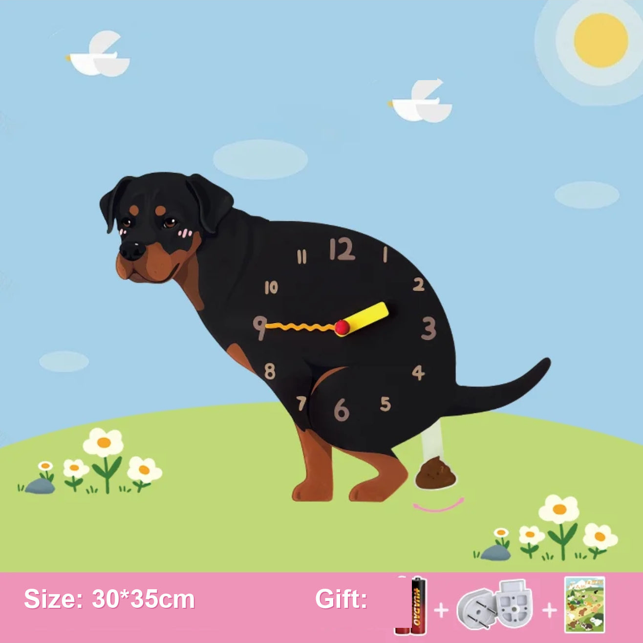 Personalized Pet Portrait Wall Clock