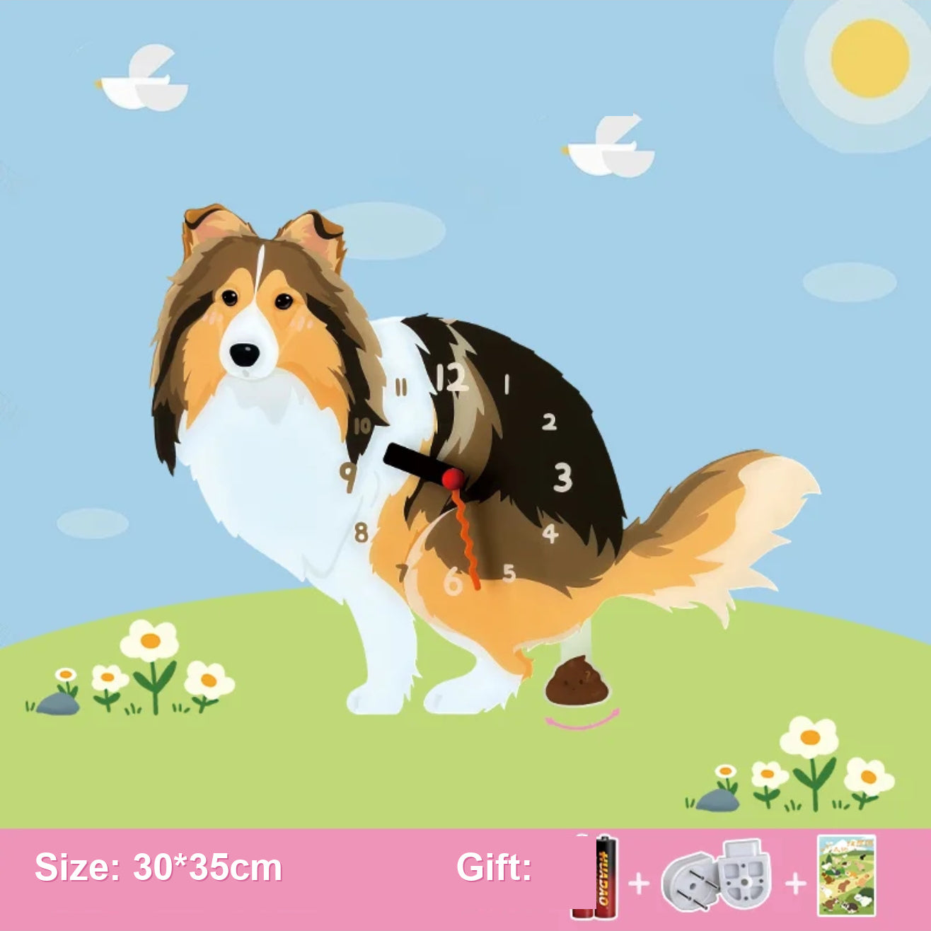 Personalized Pet Portrait Wall Clock