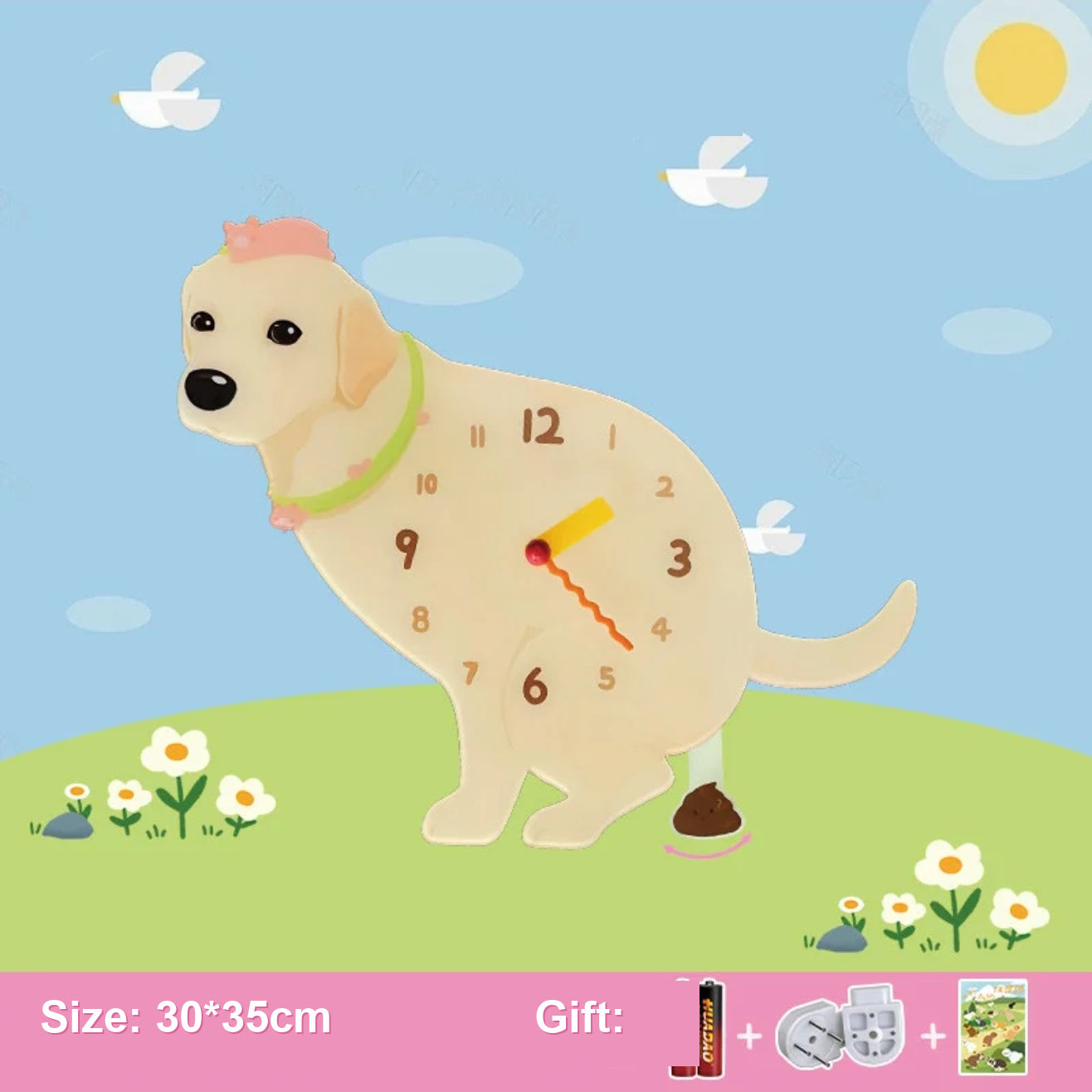 Personalized Pet Portrait Wall Clock