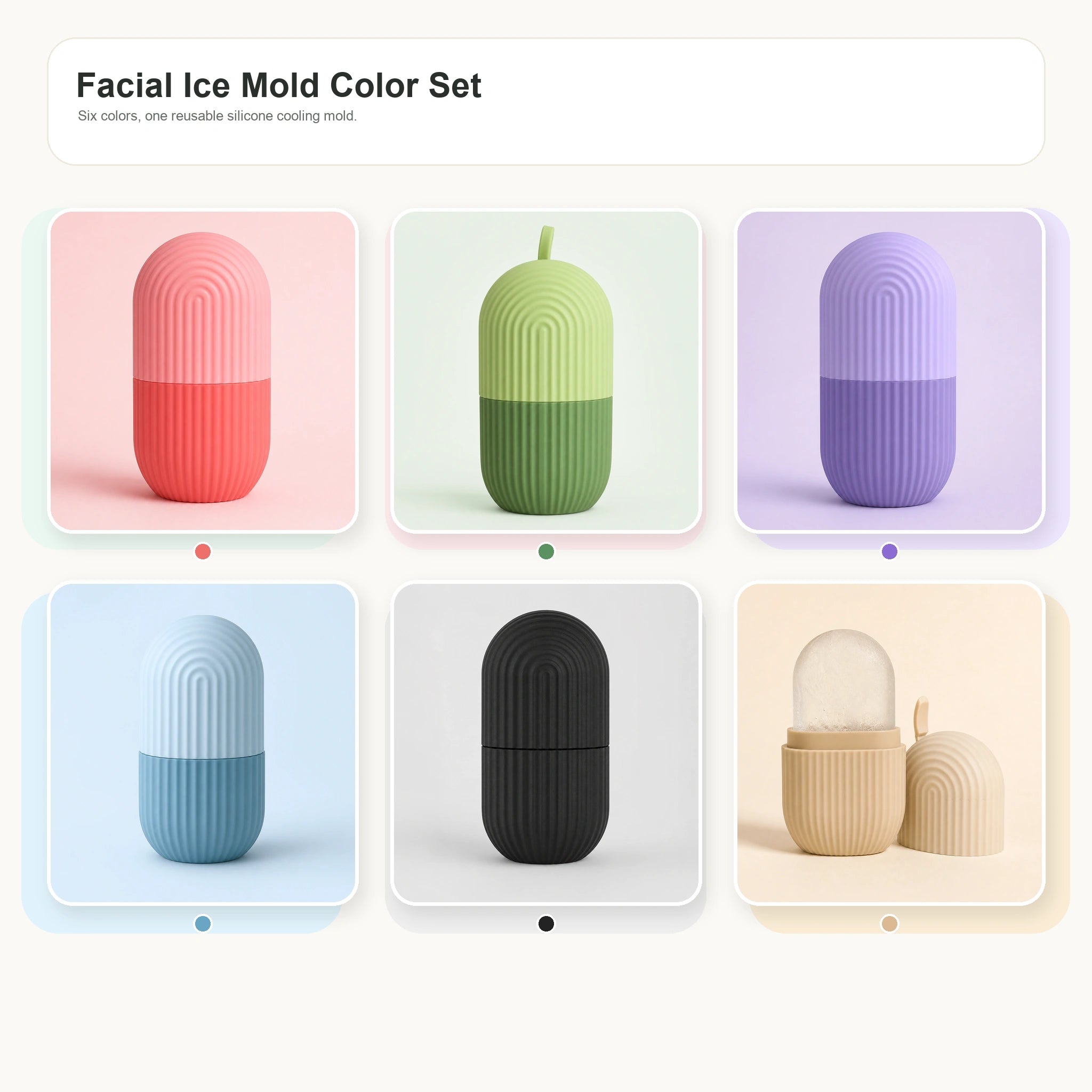 Silicone Facial Ice Cube Tray