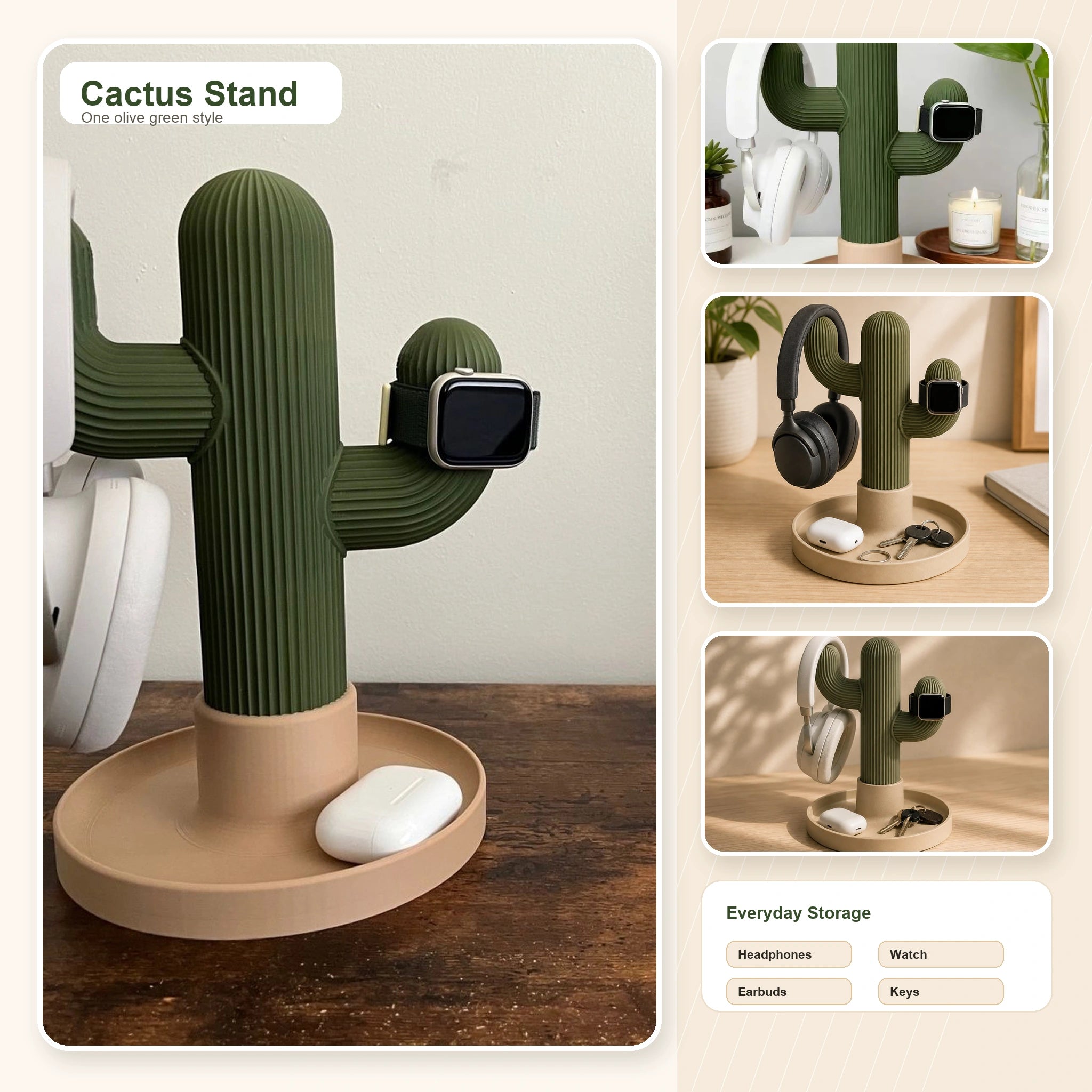 Cactus Headphone & Watch Stand