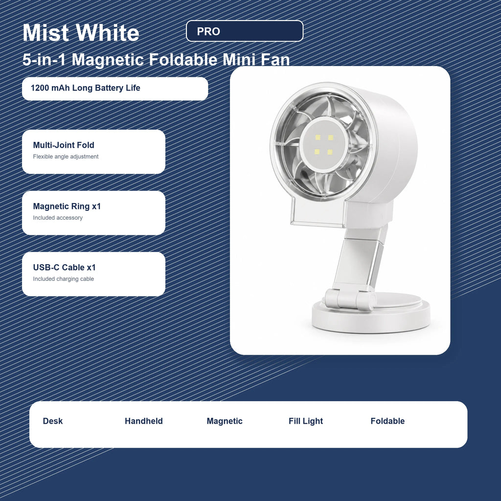 Mini Magnetic Foldable Phone Fan