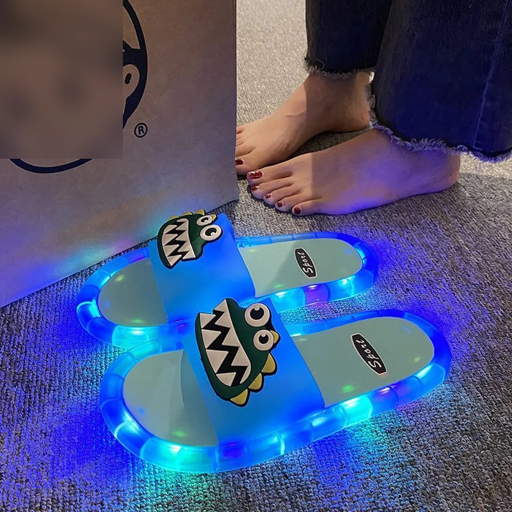 Unisex Light-Up Sensor Slippers