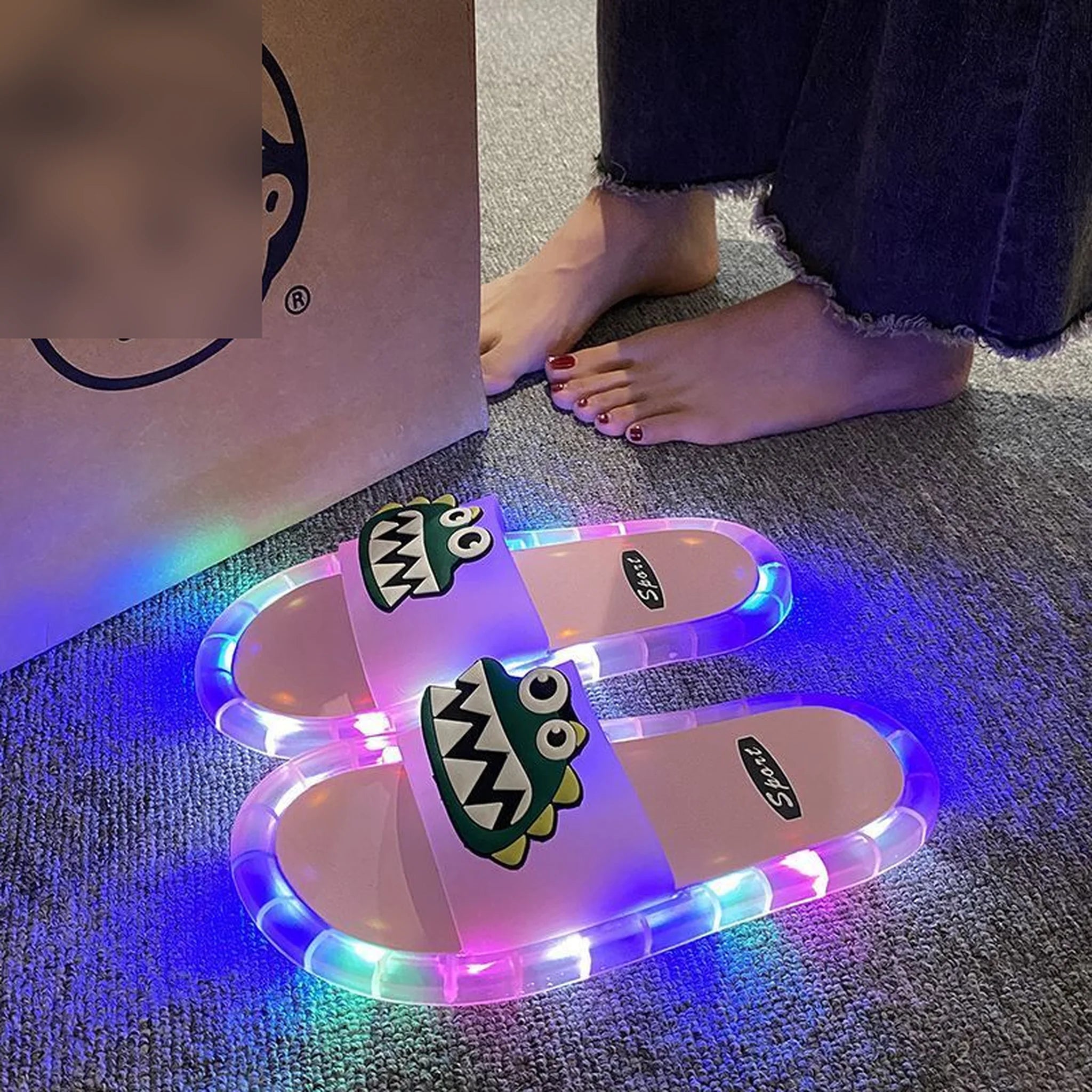 Unisex Light-Up Sensor Slippers