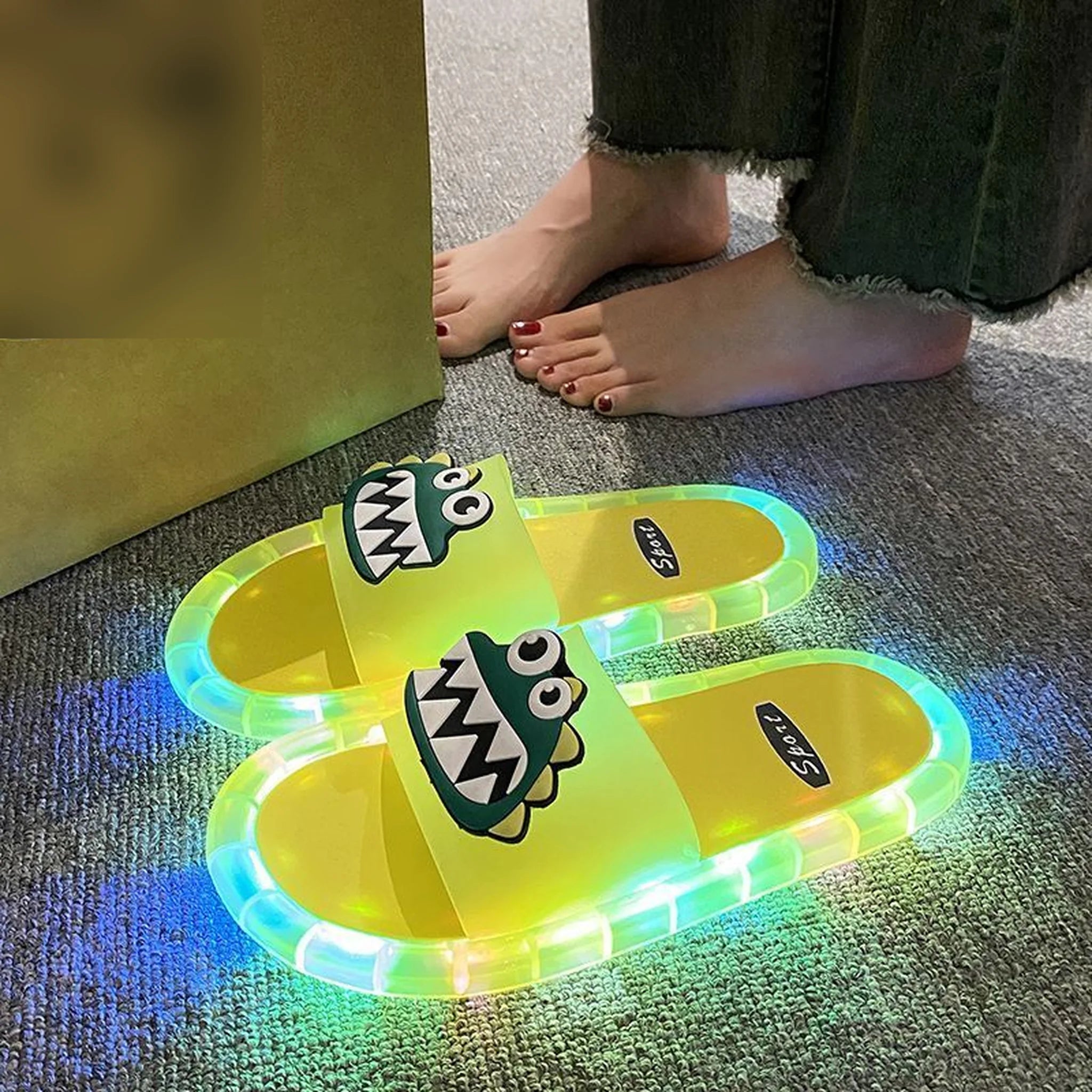 Unisex Light-Up Sensor Slippers